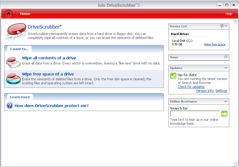 DriveScrubber Screenshot